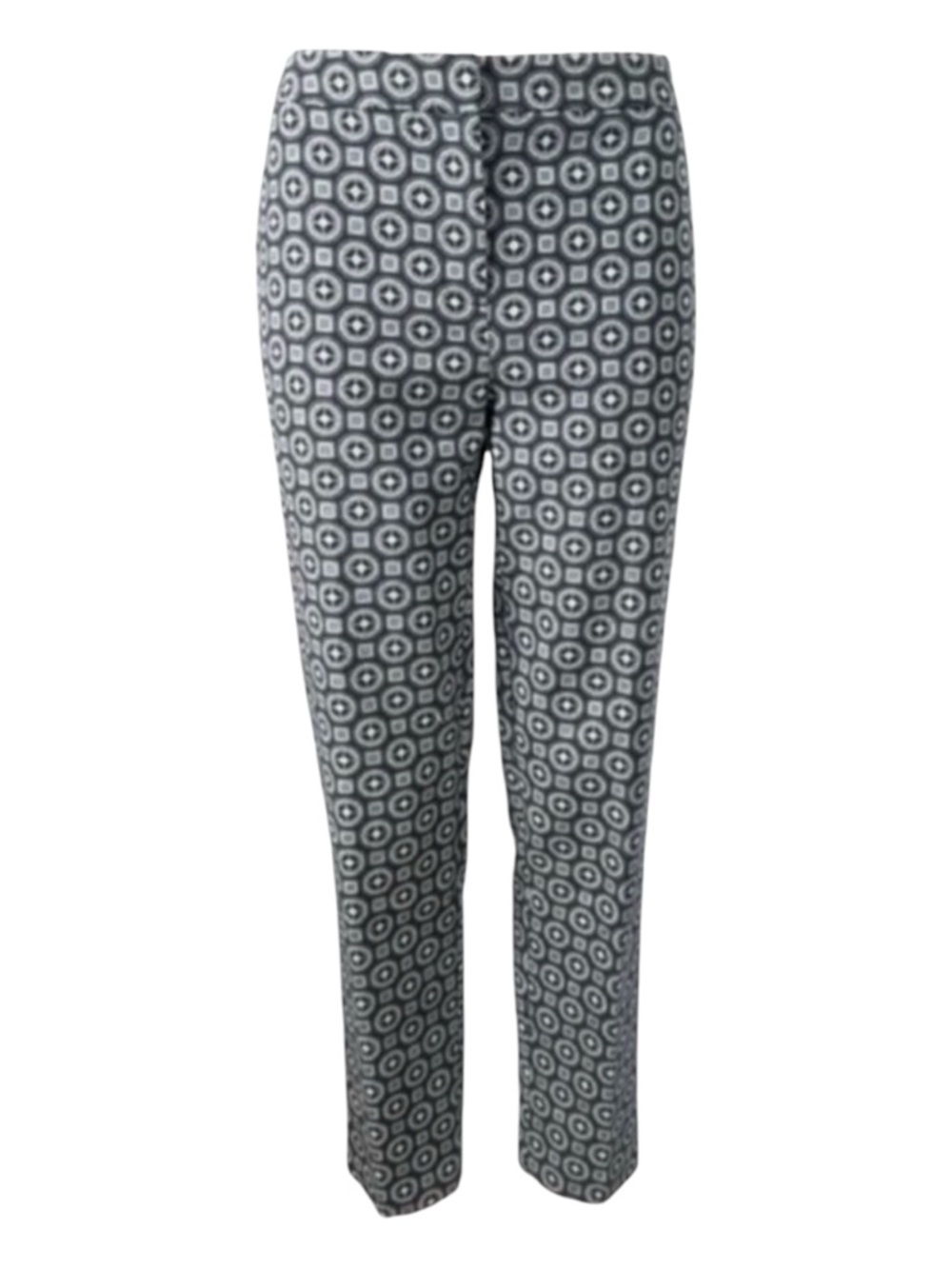 CHICO'S Tapered Ankle Trousers w/
Tapestry Look, Chico's Size 1 = M/8.